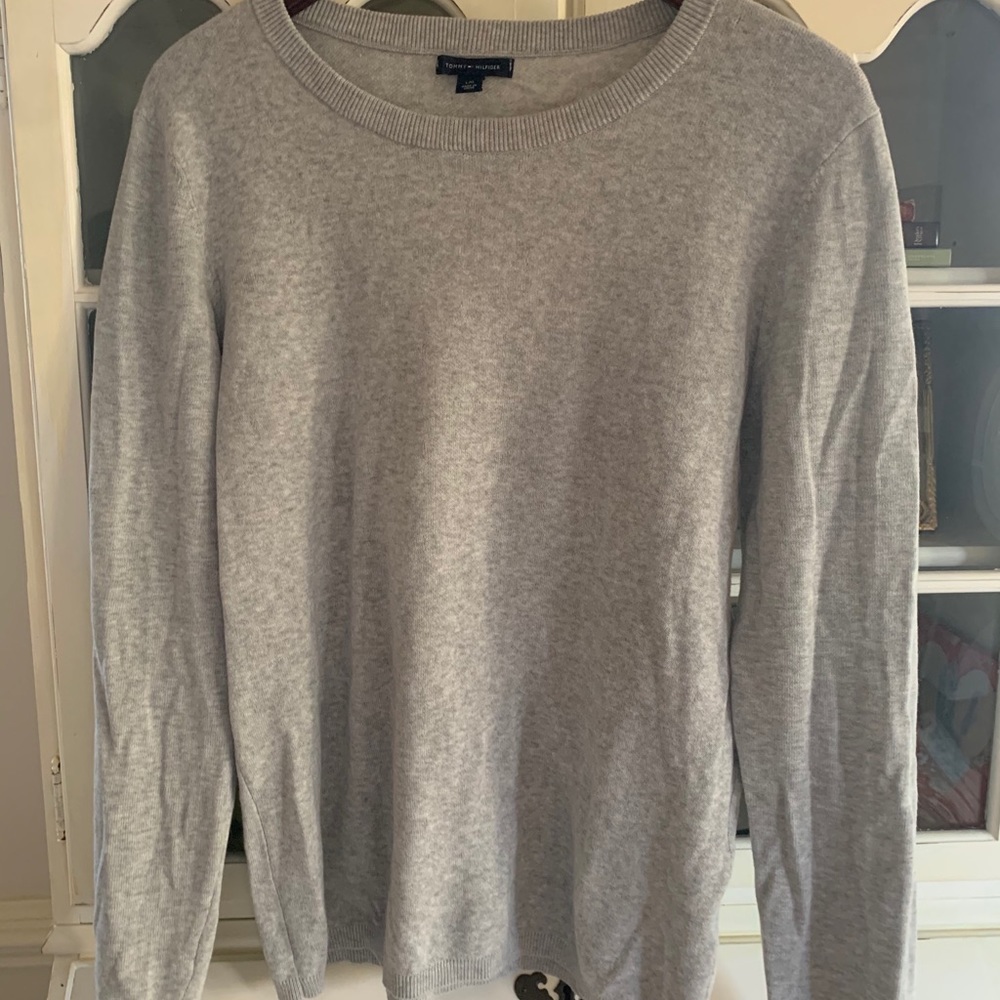 Tommy Hilfiger gray cotton sweater